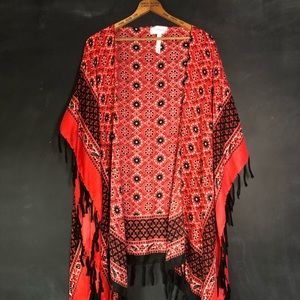 Free People Bandana style kimono poncho